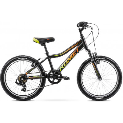 Detský bicykel Romet Rambler 20" KID 2 čierno oranžovo zelený